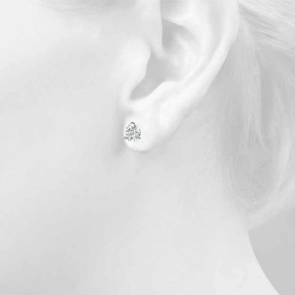 Round Brilliant Martini Set Diamond Studs 3/4ctw.