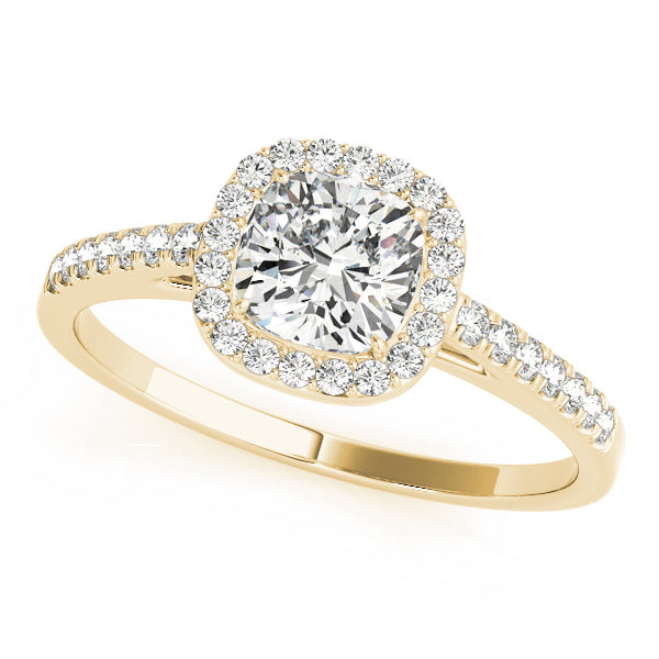 "Emeline" Cushion Halo Engagement Ring
