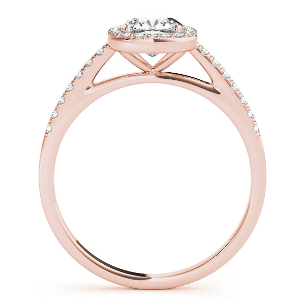 "Emeline" Cushion Halo Engagement Ring