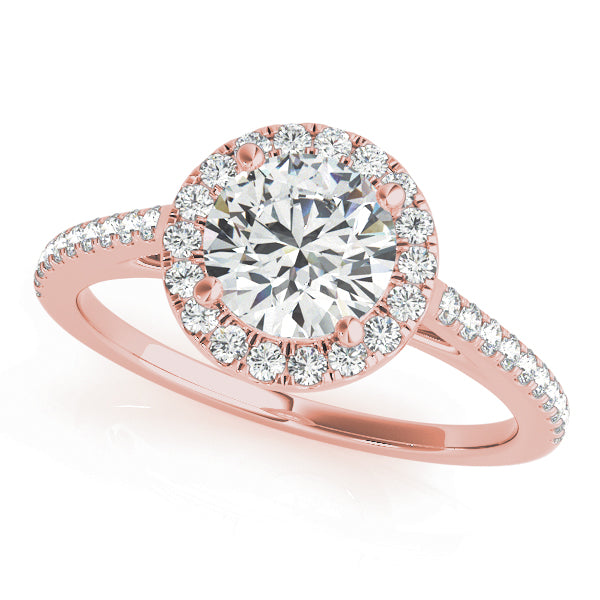 "Emeline" Round Brilliant Halo Engagement Ring