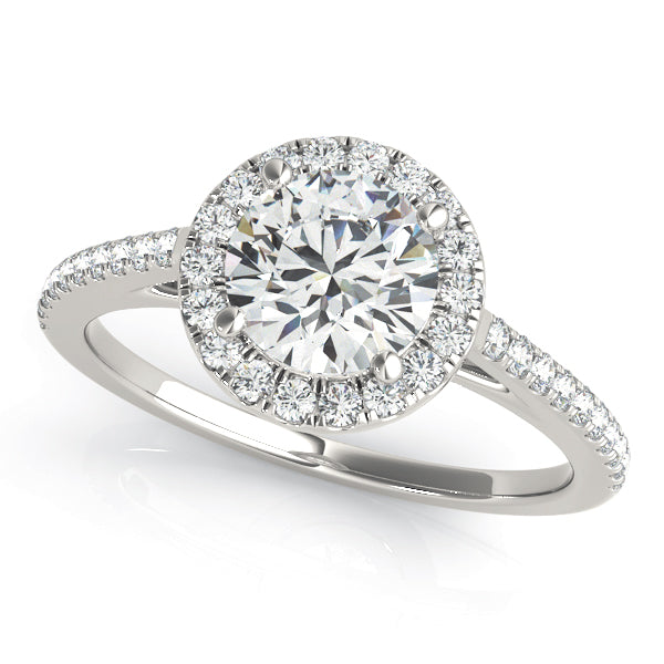 "Emeline" Round Brilliant Halo Engagement Ring