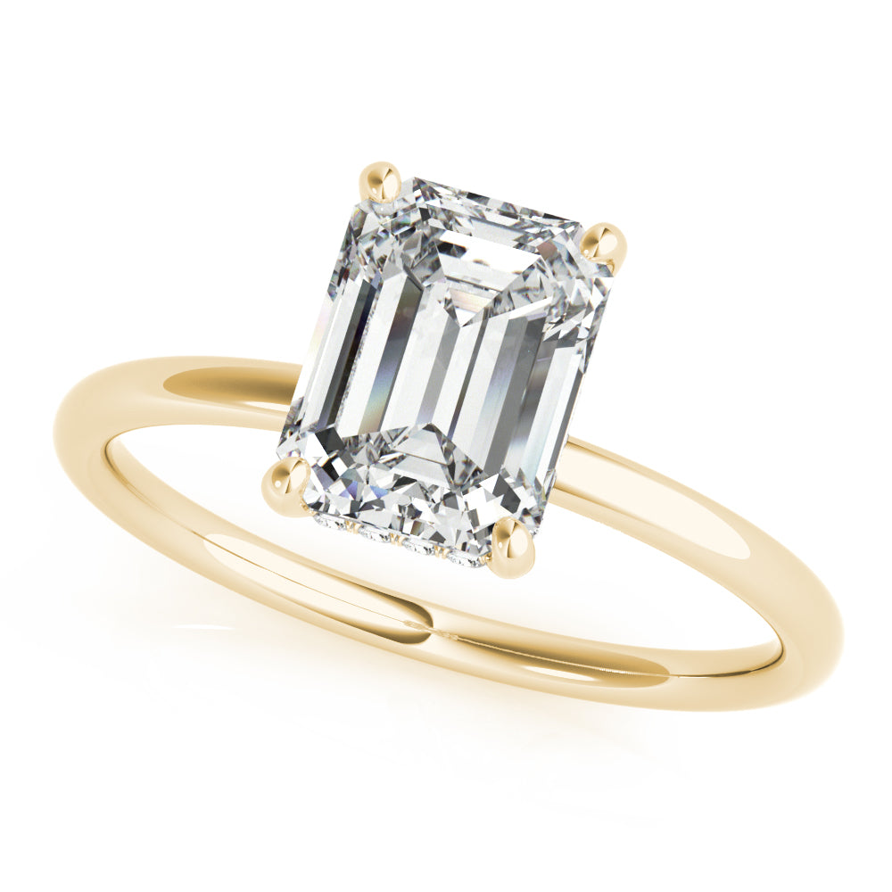 "Odessa" Hidden Halo Solitaire Engagement Ring