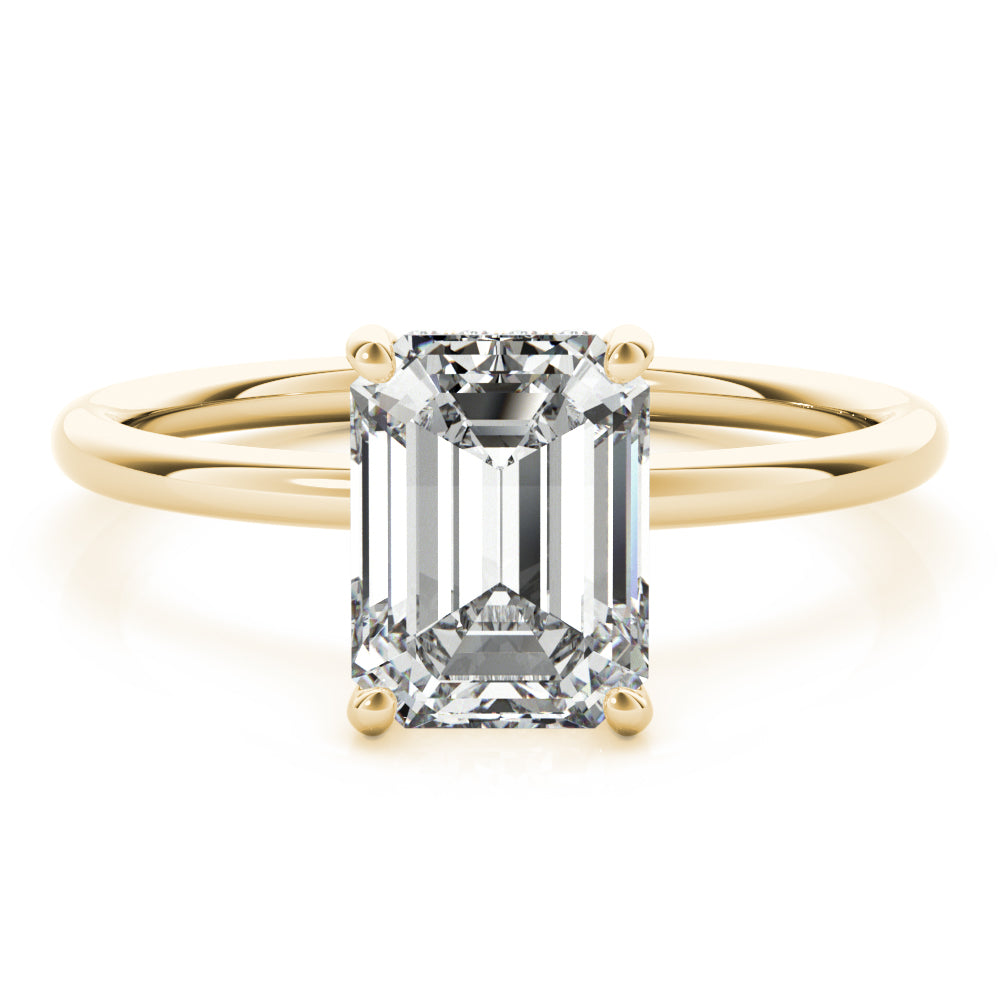 "Odessa" Hidden Halo Solitaire Engagement Ring