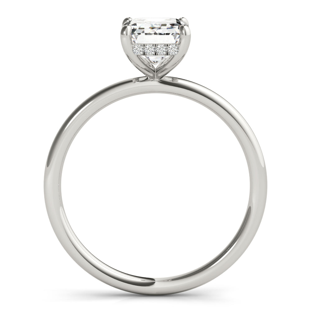 "Odessa" Hidden Halo Solitaire Engagement Ring