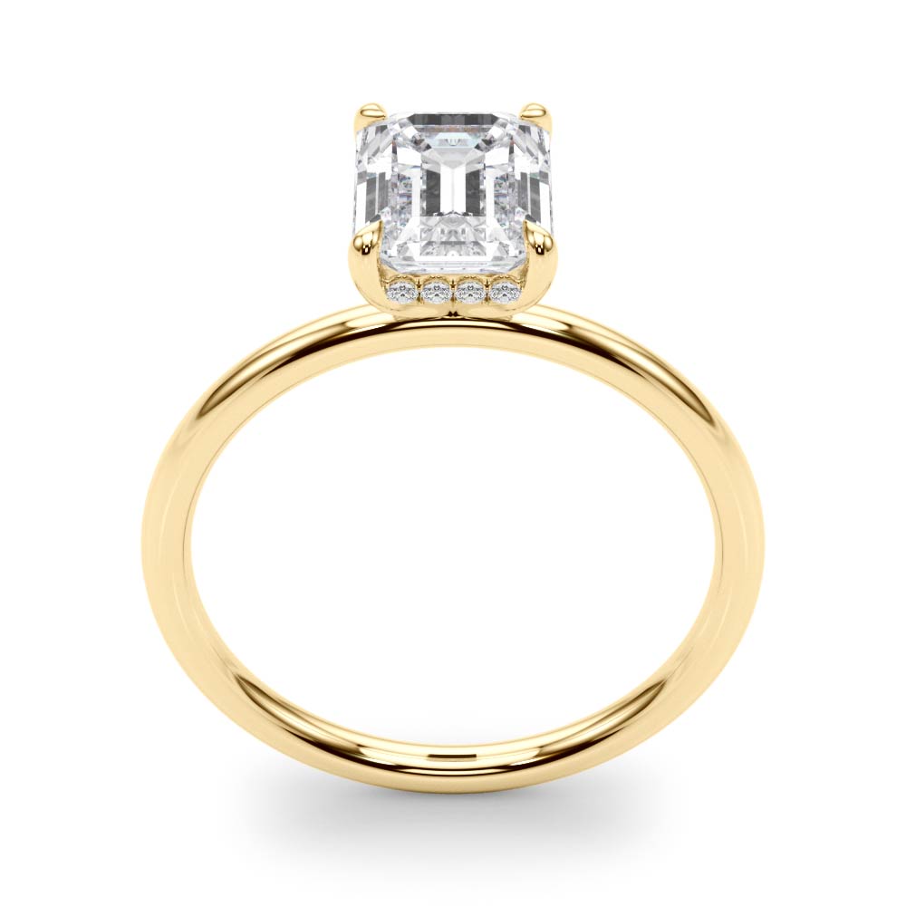 "Odessa" Hidden Halo Solitaire Engagement Ring