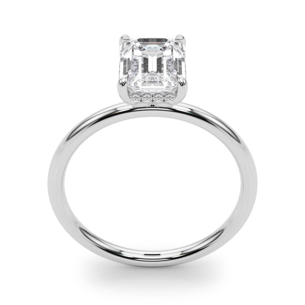 "Odessa" Hidden Halo Solitaire Engagement Ring