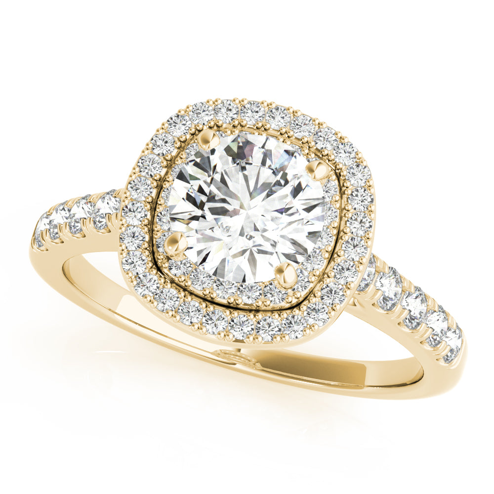 "Camille" Double Halo Engagement Ring