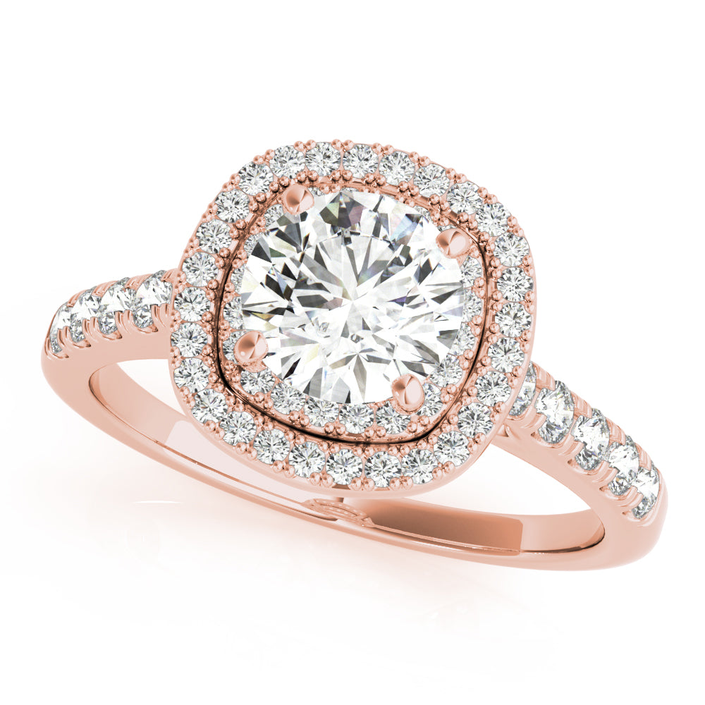 "Camille" Double Halo Engagement Ring
