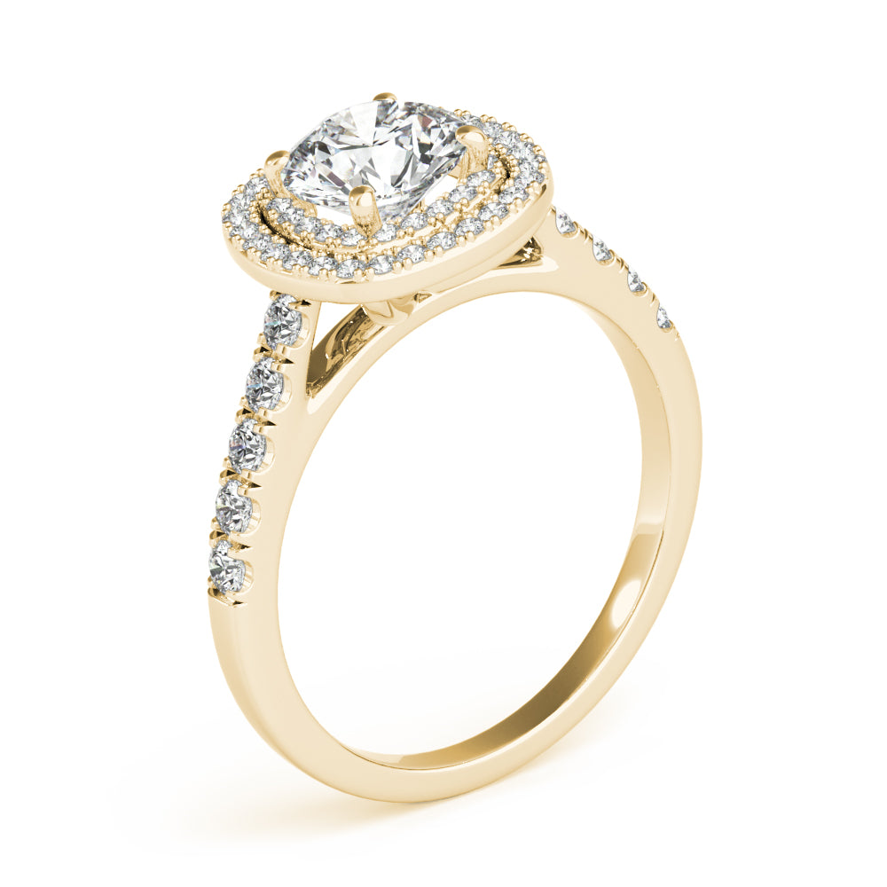 "Camille" Double Halo Engagement Ring