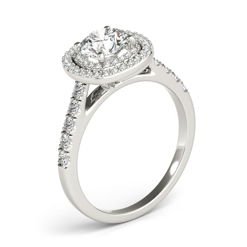 "Camille" Double Halo Engagement Ring