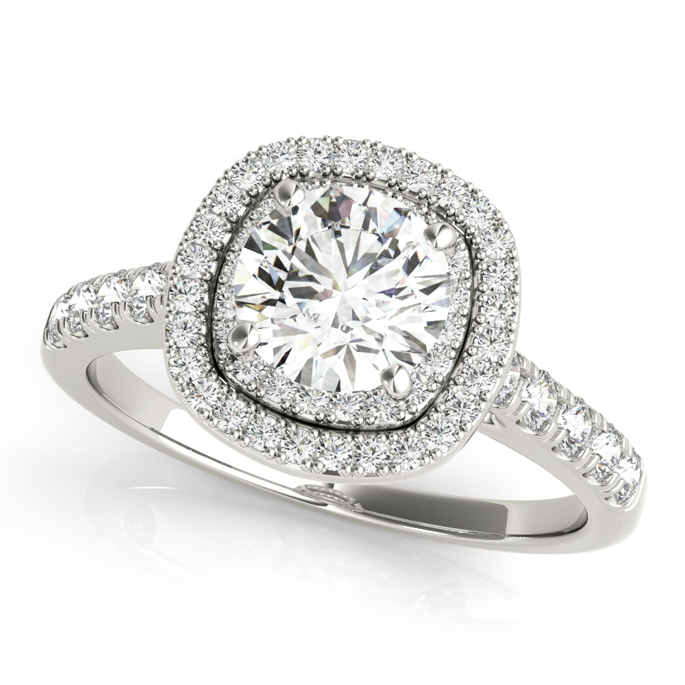 "Camille" Double Halo Engagement Ring