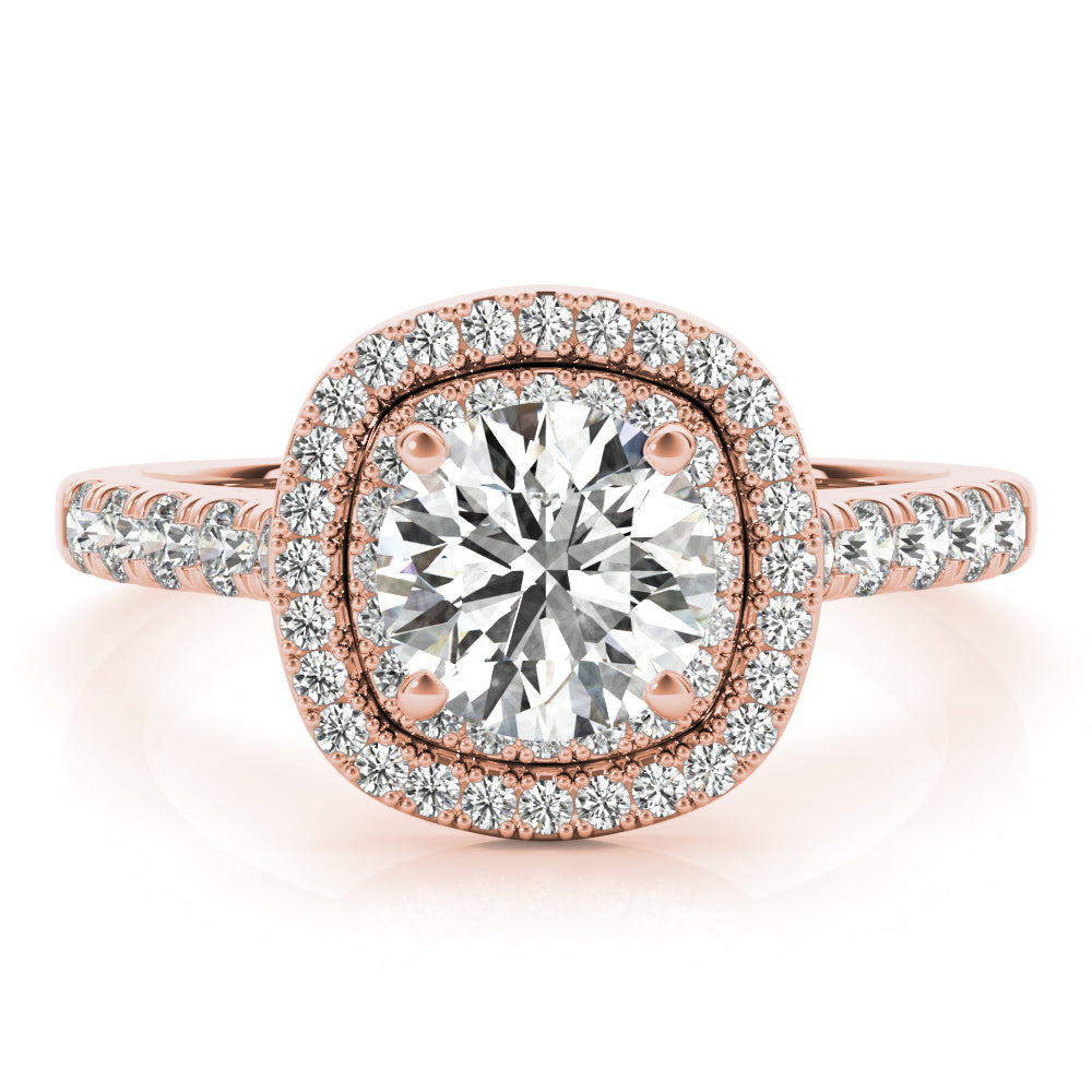 "Camille" Double Halo Engagement Ring