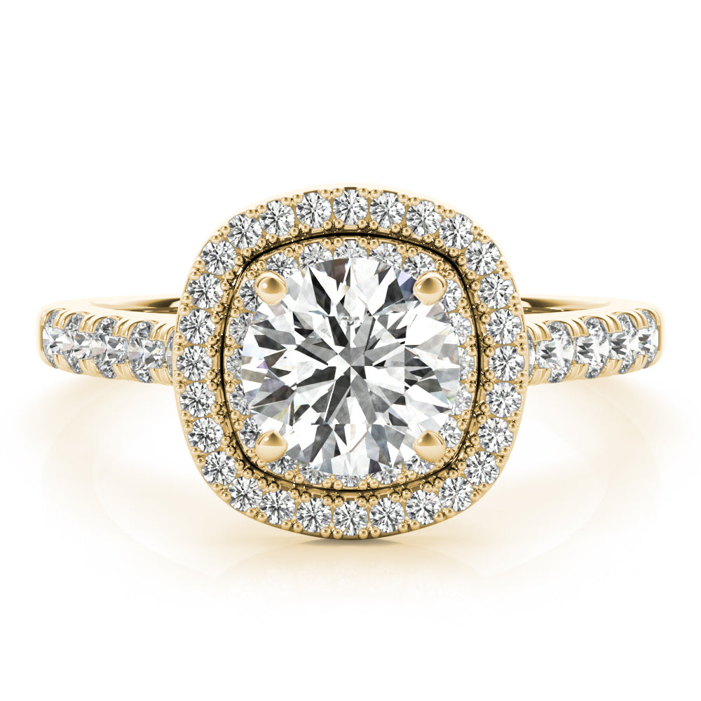 "Camille" Double Halo Engagement Ring