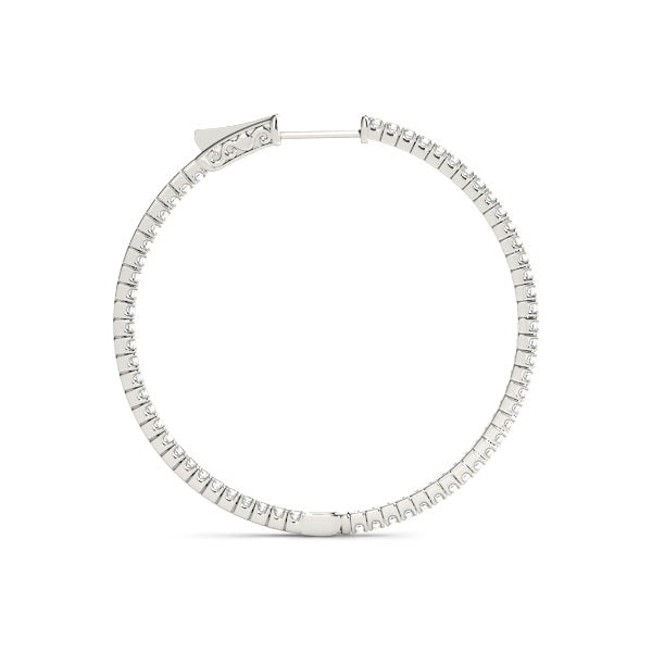 Inside Outside Diamond Hoop Earrings