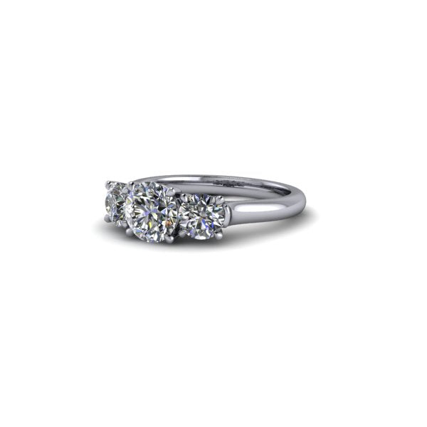 "Cora" Three Stone Diamond Engagement Ring