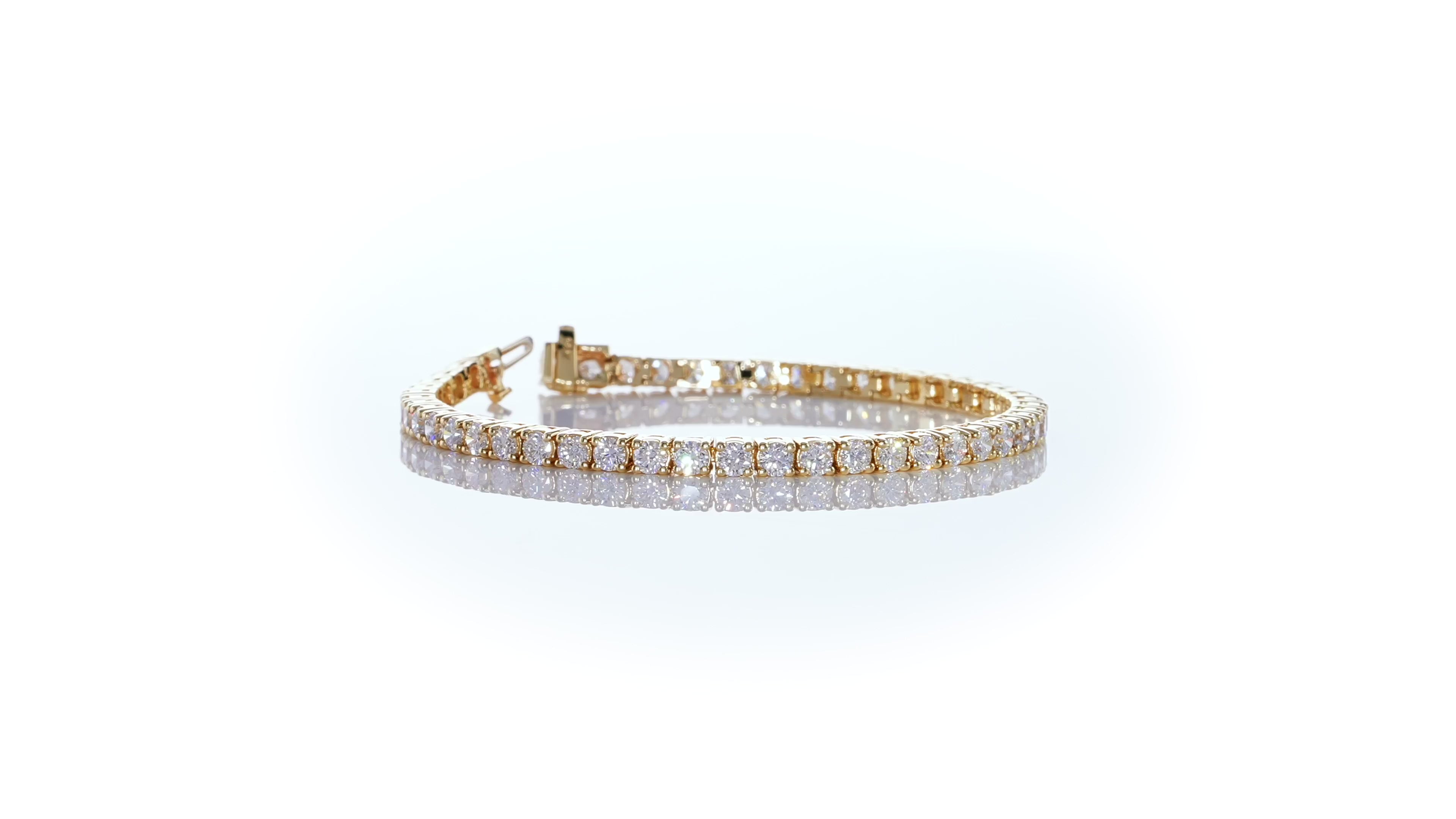 Straight Line Lab Grown Diamond Tennis Bracelet
