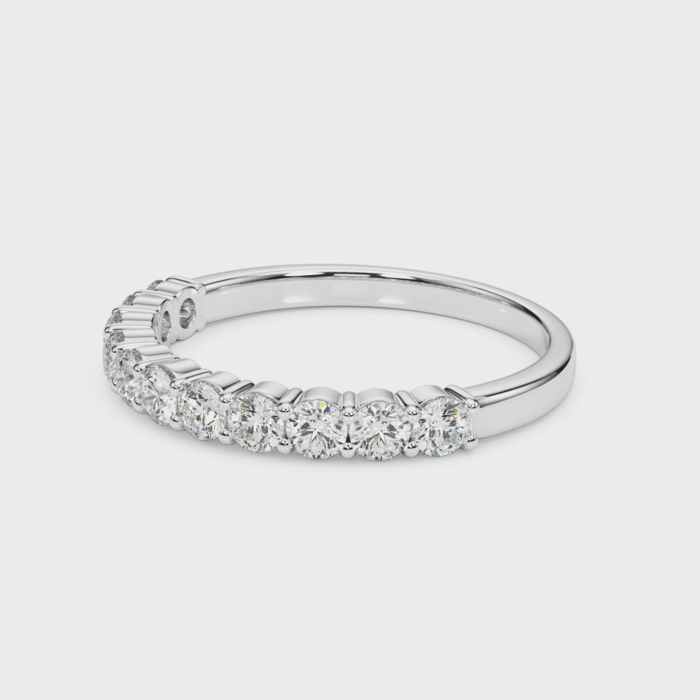 Shared Prong Diamond Wedding Band 1/5ctw.