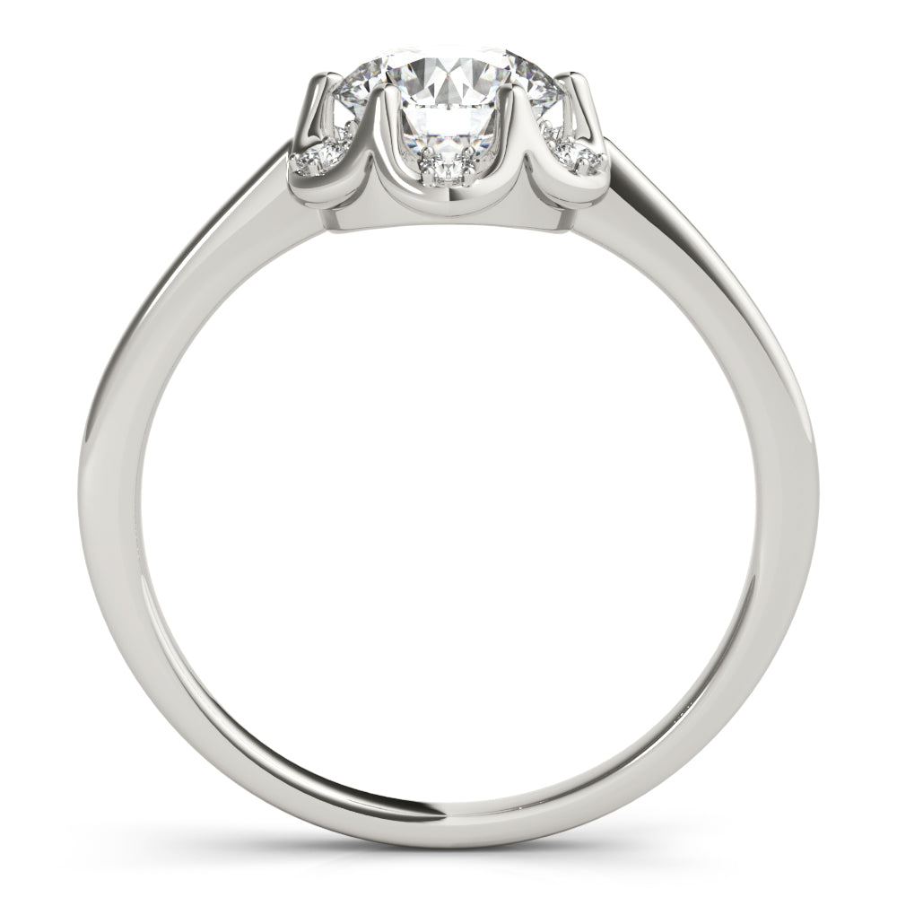 "Camellia" Halo Engagement Ring