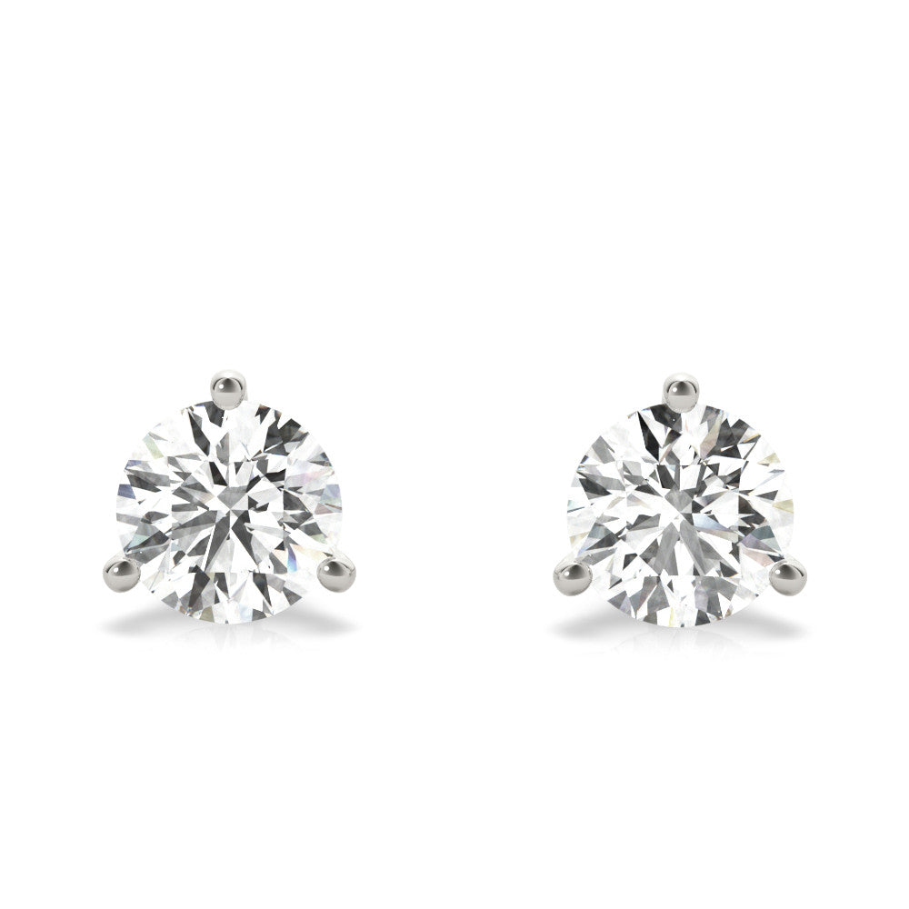 Round Brilliant Martini Set Diamond Studs 1/5ctw.