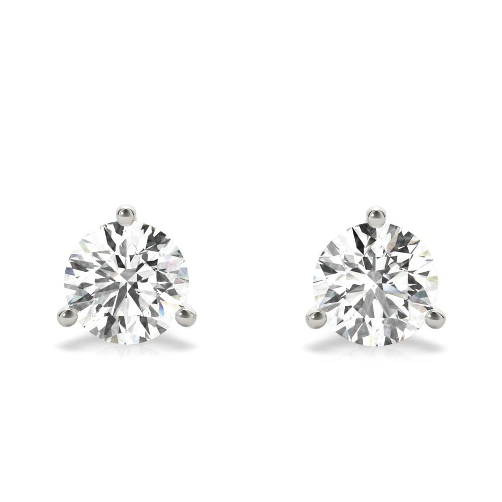 Round Brilliant Martini Set Diamond Studs 1/3ctw.