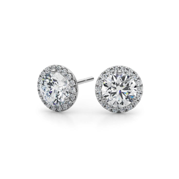 "Angel" Diamond Halo Stud Earrings 1ctw.