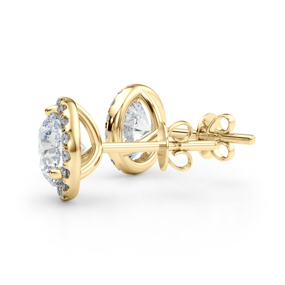 "Angel" Diamond Halo Stud Earrings 1ctw.