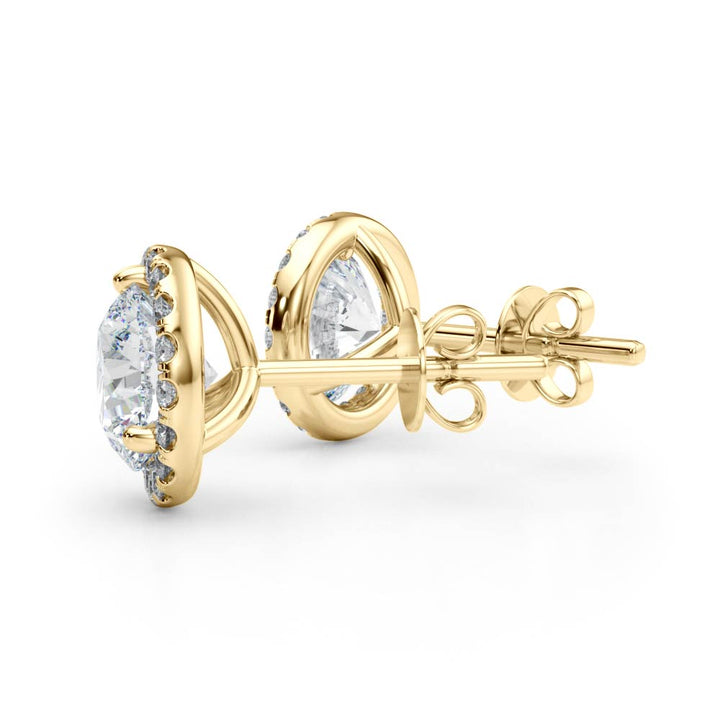 "Angel" Diamond Halo Stud Earrings 1ctw.