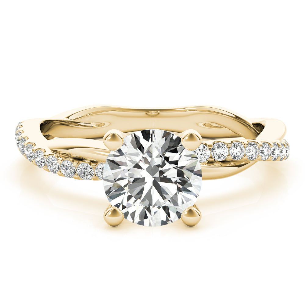 Petite Pave Twist Engagement Ring