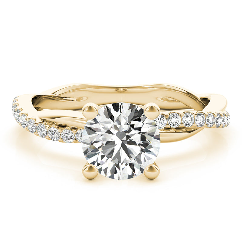 Petite Pave Twist Engagement Ring