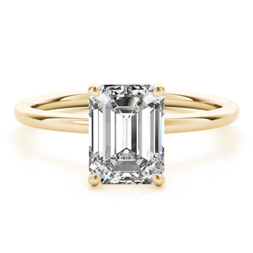 "Odessa" Hidden Halo Solitaire Engagement Ring