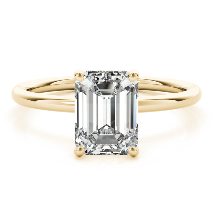 "Odessa" Hidden Halo Solitaire Engagement Ring
