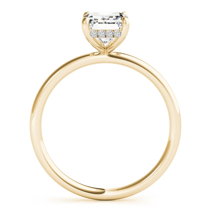 "Odessa" Hidden Halo Solitaire Engagement Ring