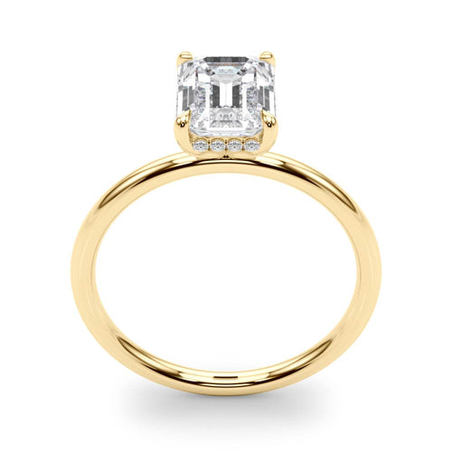 "Odessa" Hidden Halo Solitaire Engagement Ring
