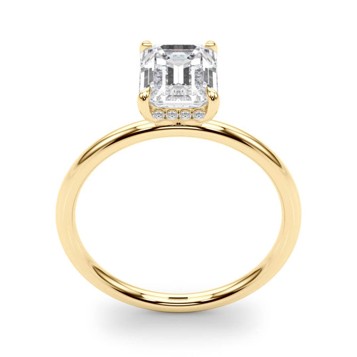 "Odessa" Hidden Halo Solitaire Engagement Ring