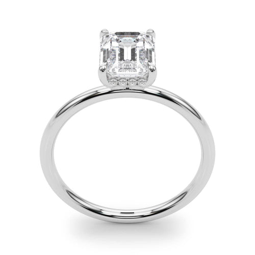 "Odessa" Hidden Halo Solitaire Engagement Ring