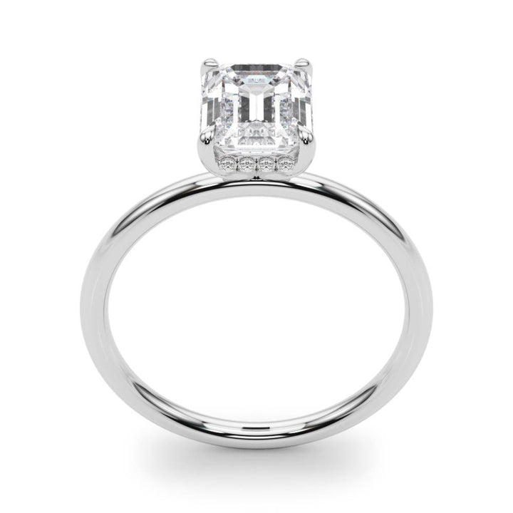 "Odessa" Hidden Halo Solitaire Engagement Ring