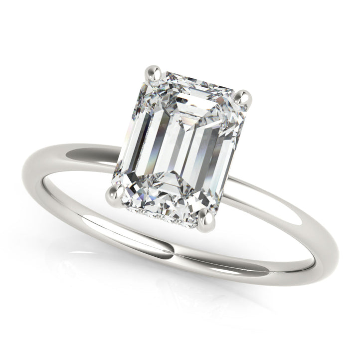 "Odessa" Hidden Halo Solitaire Engagement Ring