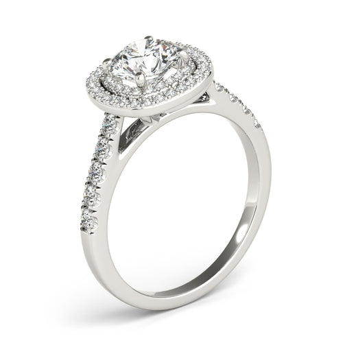"Camille" Double Halo Engagement Ring