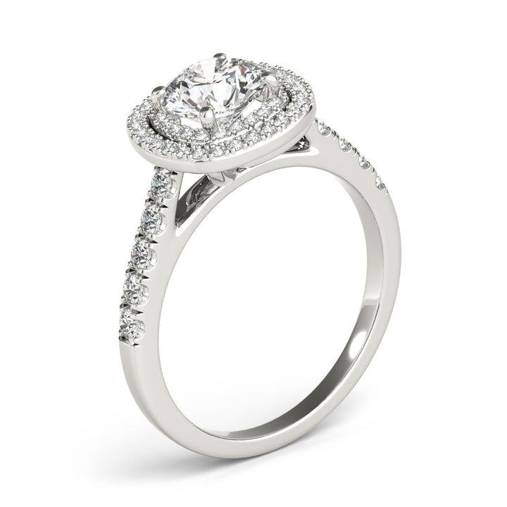 "Camille" Double Halo Engagement Ring