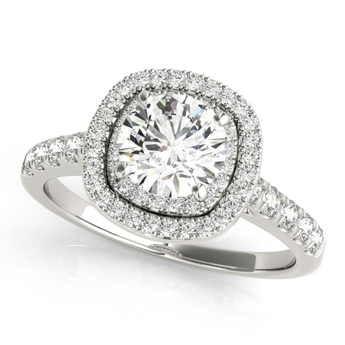 "Camille" Double Halo Engagement Ring