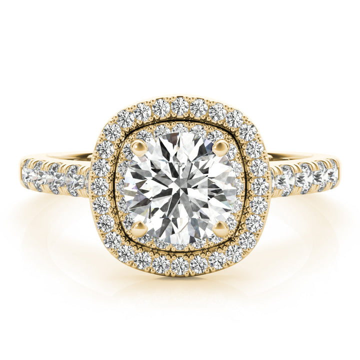 "Camille" Double Halo Engagement Ring