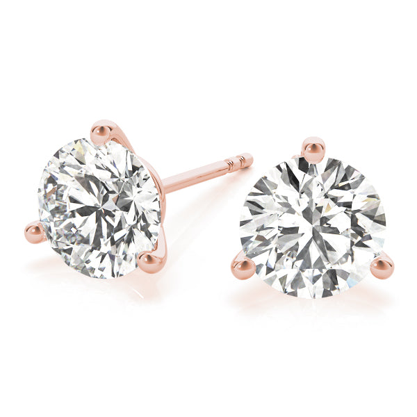 Round Brilliant Martini Set Diamond Studs 1/3ctw.