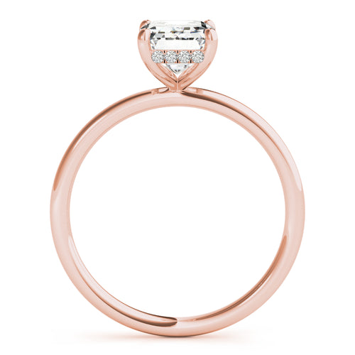 "Odessa" Hidden Halo Solitaire Engagement Ring