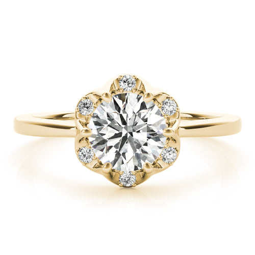 "Camellia" Halo Engagement Ring