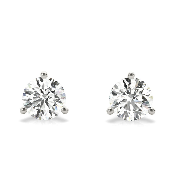 Round Brilliant Martini Set Diamond Studs 1/5ctw.